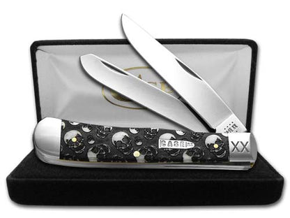 W.R. Case XX Knives Skulls Natural Bone Trapper 1/500 Stainless Pocket Knife 6740SK