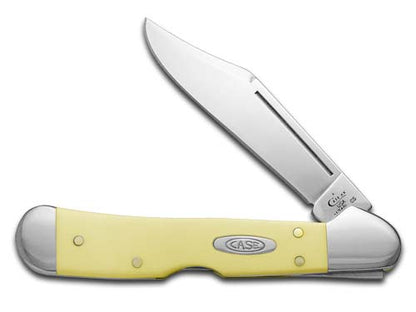 W.R. Case XX Knives Yellow Delrin Synthetic Mini Copperlock Carbon Steel Pocket Knife 70418