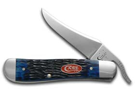 Case XX™ Knives Russlock Jigged Navy Blue Bone Stainless Pocket Knife 07057