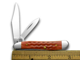 W.R. Case XX Knives Mother Etched Peanut - Red Pocket Knife Worn 781 M