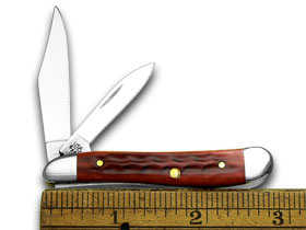 W.R. Case XX Knives World's Greatest Dad Red Bone Peanut 1/1000 Pocket Knife 781 WGD