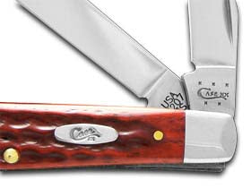 Case XX™ Knives Mini Trapper Pocket Knife Worn Jigged Old Red Bone Stainless 00784