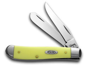W.R. Case XX Knives Yellow Synthetic Mini Trapper Pocket Knife 80029