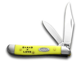 W.R. Case XX Knives Fathers Day Yellow Peanut 1/1000 Pocket Knife 80030FD
