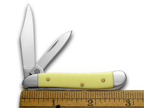 W.R. Case XX Knives Yellow Synthetic Rut Peanut 1/500 Pocket Knife 80030 RUT