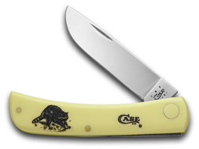 W.R. Case XX Knives Yellow Raccoon Sodbuster Stainless Pocket Knife 80032 COON