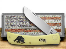 W.R. Case XX Knives Yellow Raccoon Sodbuster Stainless Pocket Knife 80032 COON