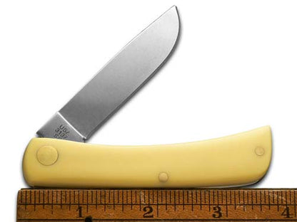 W.R. Case XX Knives Sod Buster Jr Jesus is my Anchor Yellow Synthetic Pocket Knife 80032JA