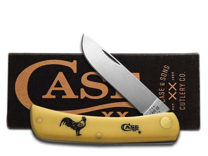W.R. Case XX Knives Rooster Sodbuster Jr Yellow Synthetic Stainless Pocket Knife 80032RSTR