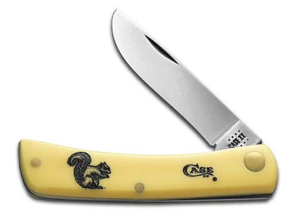 W.R. Case XX Knives Sodbuster Jr Squirrel Etched Yellow Synthetic 1/600 Stainless Pocket Knife 80032SQ