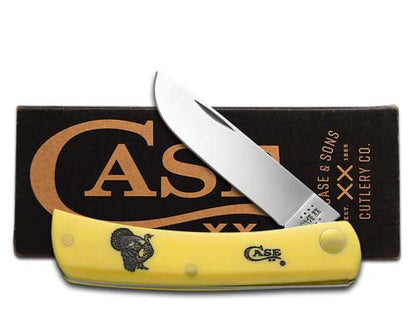 W.R. Case XX Knives Turkey Sodbuster Jr Yellow Synthetic 1/500 Stainless Pocket Knife 80032T