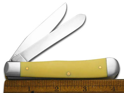W.R. Case XX Knives Trapper Bass Fever Yellow Synthetic Stainless Pocket Knife 80161BF