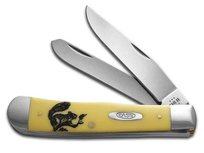 W.R. Case XX Knives Trapper Squirrel Yellow Synthetic Stainless Pocket Knife 80161SQ