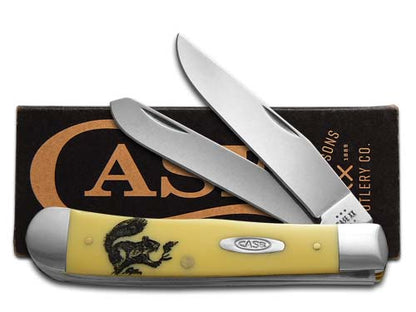 W.R. Case XX Knives Trapper Squirrel Yellow Synthetic Stainless Pocket Knife 80161SQ