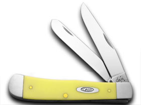 W.R. Case XX Knives Yellow Synthetic Trapper Pocket Knife 80161