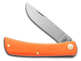 W.R. Case XX Knives Smooth Orange Delrin Sod Buster Jr Stainless Pocket Knife 80502