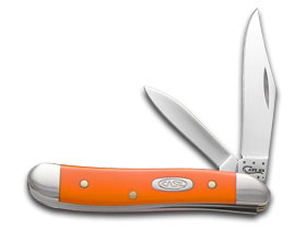 W.R. Case XX Knives Smooth Orange Delrin Peanut Stainless Pocket Knife 80504