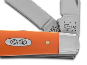 Case XX™ Knives Mini Trapper Smooth Orange Delrin Stainless Pocket Knife 80505