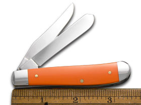 Case XX™ Knives Mini Trapper Smooth Orange Delrin Stainless Pocket Knife 80505