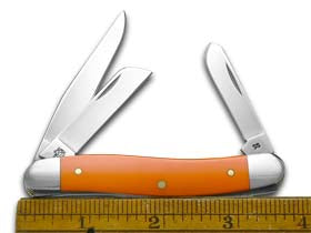 Case XX™ Knives Medium Stockman Smooth Orange Delrin Stainless Pocket Knife 80509