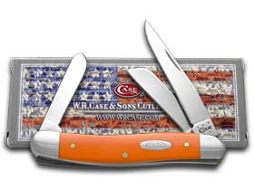 Case XX™ Knives Medium Stockman Smooth Orange Delrin Stainless Pocket Knife 80509