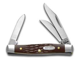 Case XX™ Knives Small Stockman Jigged Brown Delrin Stainless Pocket Knife 00081