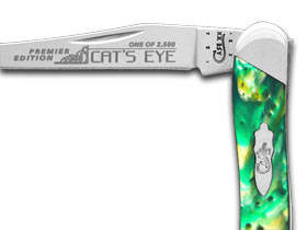 W.R. Case XX Knives Slant Series Cat's Eye Corelon Small Toothpick 1/2500 Stainless Pocket Knife S910096CE