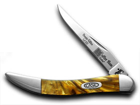 W.R. Case XX Knives Butter Rum Genuine Corelon 1/500 Toothpick Pocket Knife 910096BR