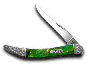 W.R. Case XX Knives Engraved Bolster Series Genuine Cats Eye Corelon Toothpick Pocket Knife 910096CE/E