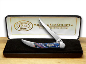 W.R. Case XX Knives Engraved Bolster Series Lolly Pop Corelon Toothpick Pocket Knife 910096LP/E