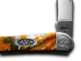 W.R. Case XX Knives Engraved Bolster Series Genuine Oktoberfest Corelon Toothpick Pocket Knife 910096OF/E