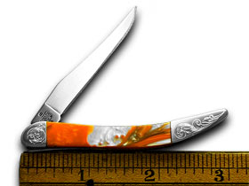 W.R. Case XX Knives Engraved Bolster Series Genuine Oktoberfest Corelon Toothpick Pocket Knife 910096OF/E