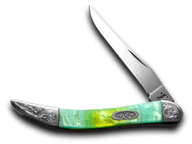 Case XX™ Knives Toothpick Rainbow Corelon Engraved Bolster Stainless 910096RB/E