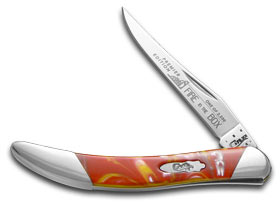 W.R. Case XX Knives Slant Series Fire In The Box Corelon Small Toothpick 1/2500 Stainless Pocket Knife S910096FIB