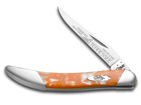W.R. Case XX Knives Slant Series Tennessee Orange Small Toothpick 1/2500 Stainless Pocket Knife S910096TN
