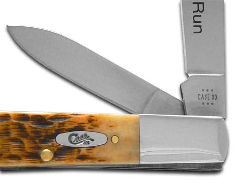 W.R. Case XX Knives Razor Jack Jigged Amber Bone Stainless Pocket Knife 91595