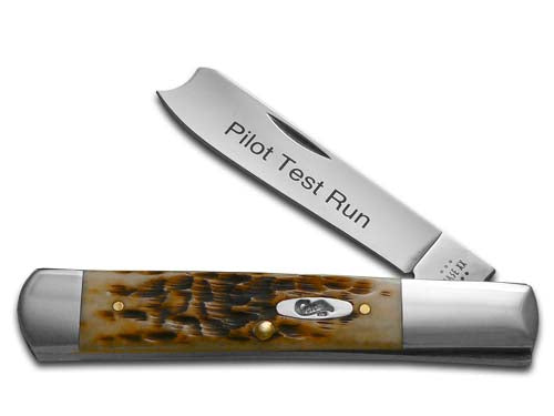 W.R. Case XX Knives Single-blade Razor Jack Jigged Amber Bone Stainless Pocket Knife 91596