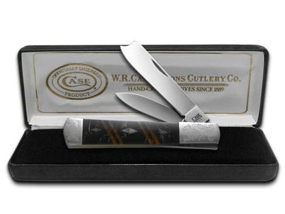 W.R. Case XX Knives Razor Jack Diamond Series 1/500 Black Pearl Corelon, Antique Gold & White Pearl Corelon 92005BPWPFG Stainless Pocket Knife