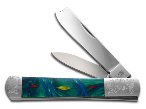W.R. Case XX Knives Razor Jack Diamond Series 1/500 Christmas Green, Blue, Red and Yellow 92005GNGBLRD Stainless Pocket Knife