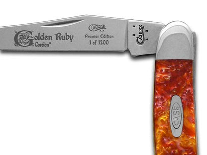 Case XX™ Knives Muskrat Golden Ruby Genuine Corelon 1/1200 Stainless Pocket Knife 9200GR