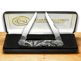 W.R. Case XX Knives Engraved Bolster Series Ivory Quartz Corelon Muskrat Pocket Knife 9200IQ/E