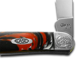 Case XX™ Knives Muskrat Engraved Bolster Man In Black Corelon Stainless 9200MB/E