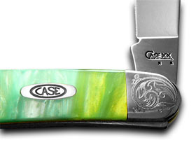 Case XX™ Knives Muskrat Engraved Bolster Rainbow Corelon Stainless Pocket Knife 9200RB/E