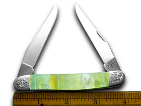 Case XX™ Knives Muskrat Engraved Bolster Rainbow Corelon Stainless Pocket Knife 9200RB/E