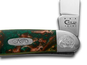 Case XX™ Knives Muskrat Engraved Bolster Rain Forrest Corelon Stainless 9200RF/E