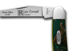 Case XX™ Knives Muskrat Rain Forrest Genuine Corelon 1/500 Stainless Pocket Knife 9200RF