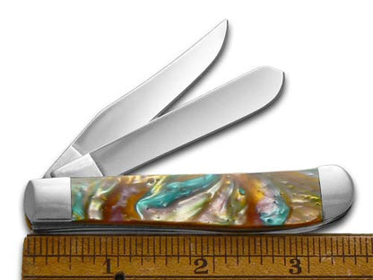 Case XX™ Knives Mini Trapper Abalone Genuine Corelon 1/500 Stainless Pocket Knife 9207AB