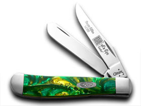 W.R. Case XX Knives Genuine Cats Eye Corelon 1/500 Mini Trapper Pocket Knife 9207CE