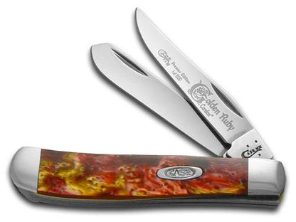 Case XX™ Knives Mini Trapper Golden Ruby Genuine Corelon 1/1200 Stainless 9207GR