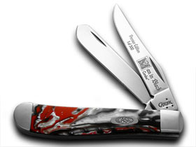 W.R. Case XX Knives Genuine Man In Black Corelon 1/500 Trapper Pocket Knife 9207MB